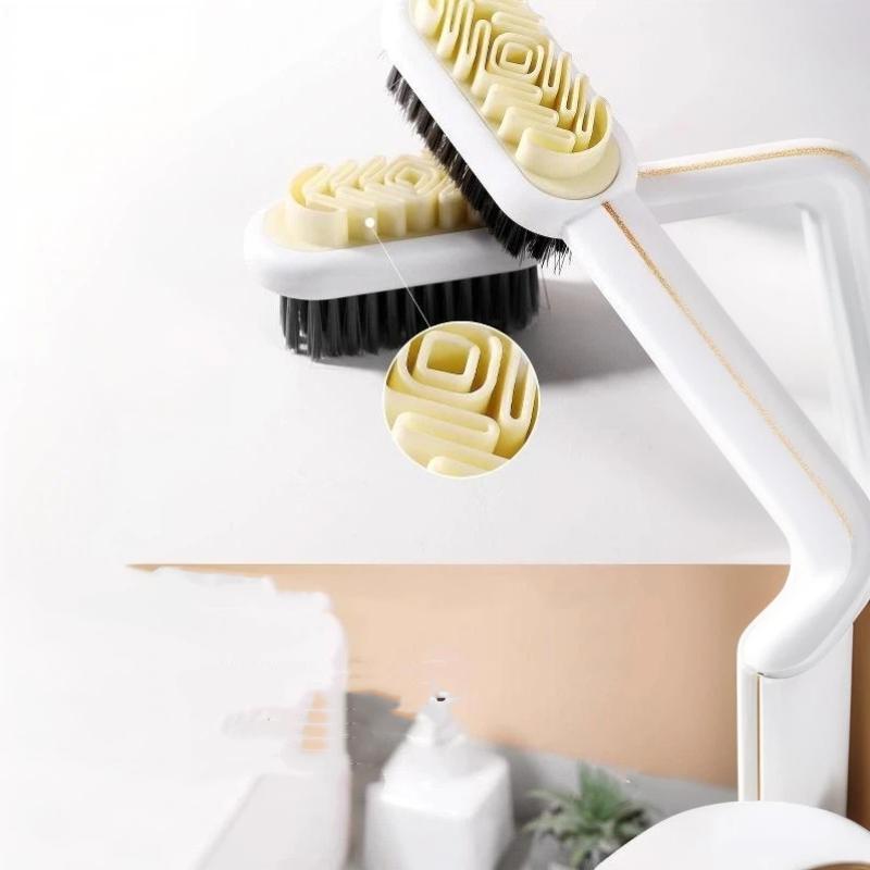 Portable Double Sided Cleaning Brush Multi-Functional Long Handle Shoes Brush Convenient Washing Brush Household