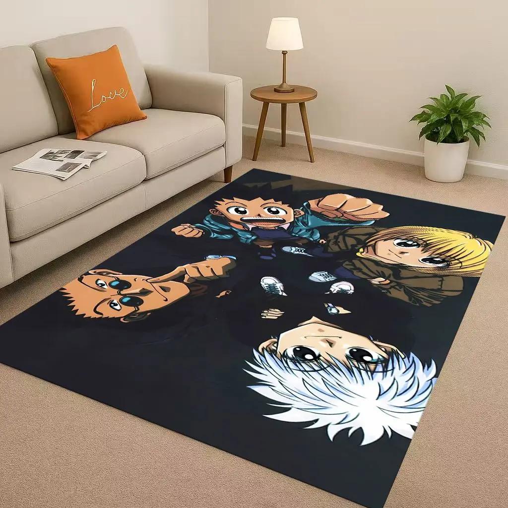 3D Anime Hunter X Hunter Killua Cartoon Living Room Non-Slip Area Rug Carpet for Bedroom Playroom Sofa,Home Decor Doormat Kids