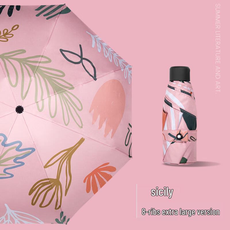 OIMG Ultra-light Pocket 5-Fold Sun & Rain Umbrella