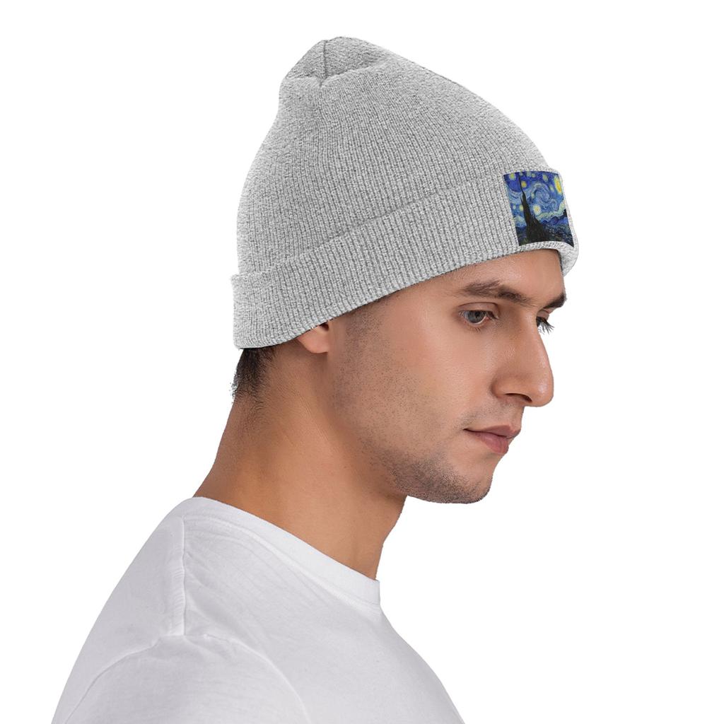 Starry Night Vincent Van Gogh Warm Knitted Cap Winter Knit Bonnet Hat Skullies Beanies Hip Hop Caps for Unisex
