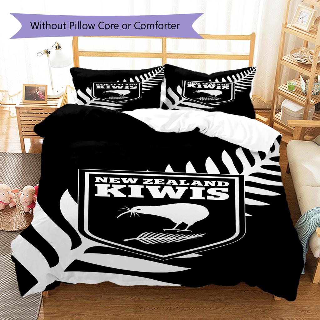 Biancheria da letto con motivo All Pattern della Nuova Zelanda, Set piumone Copripiumone Federa Regalo di Compleanno per la Casa (1 * copripiumino + 2 * federa, senza nucleo)
