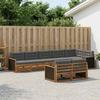 Outdoor Sofa Set with Cushions 8 pcs Natural and Anthracite