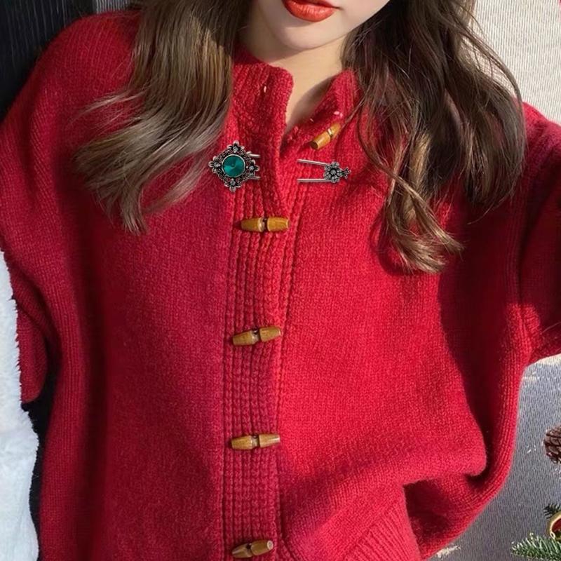 Flower Brooch Scarf Clips Jewelry Brooch Enamel Pin Safety Pins Brooch Retro Lapel Pin for Hat