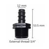 1/2" ,3/4"Male Thread Straight Connector Agriculture Irrigation Connections to DN16 DN20 Garden Hose Plastic 5 Pcs