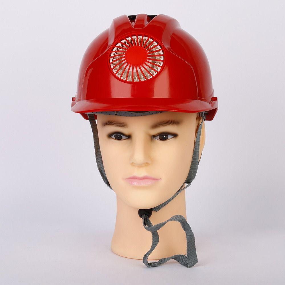 Ventilation Solar Power Fan Helmet Adjustable Protective Cap Safety Helmet  Building Projects