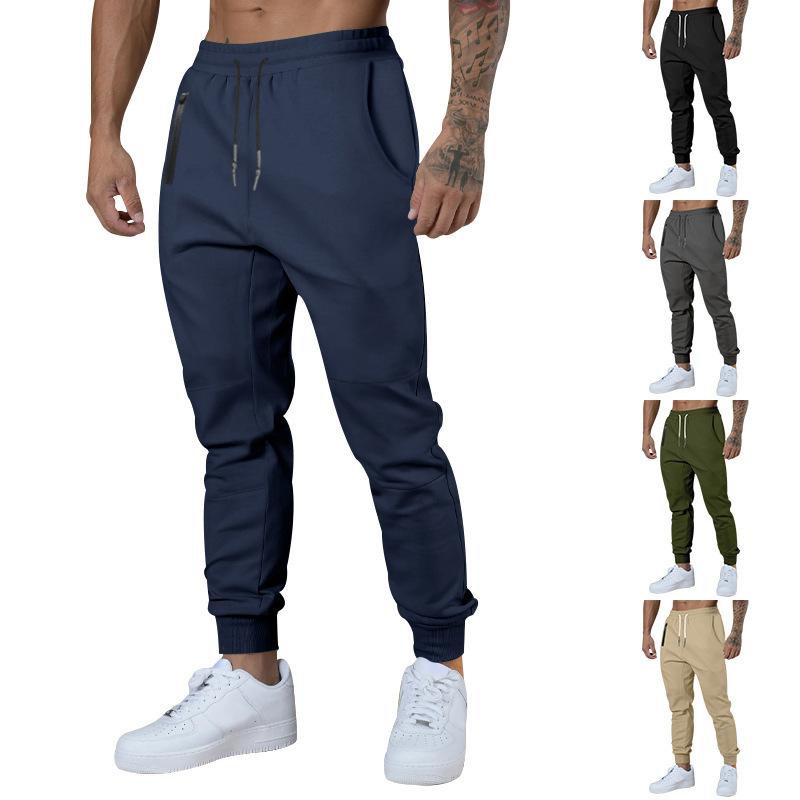 Men's drawstring casual trousers new sports trousers versatile breathable drawstring trousers