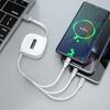 66W 3-in-1 Fast Charging Cable with Zinc Alloy for Apple, Huawei, and Android Devices