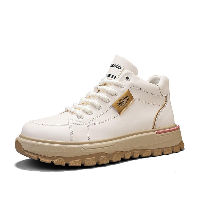 Autumn Winter Classic Brown Shoes for Men High-top Comfortable Platform Shoes Men Lace-up Work Shoes Casual Men Zapatos Hombre