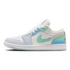 Air Jordan 1 Low SE Emerald Rise Damen Sneakers Blau Weiß Fußball-Grau FN8899-131