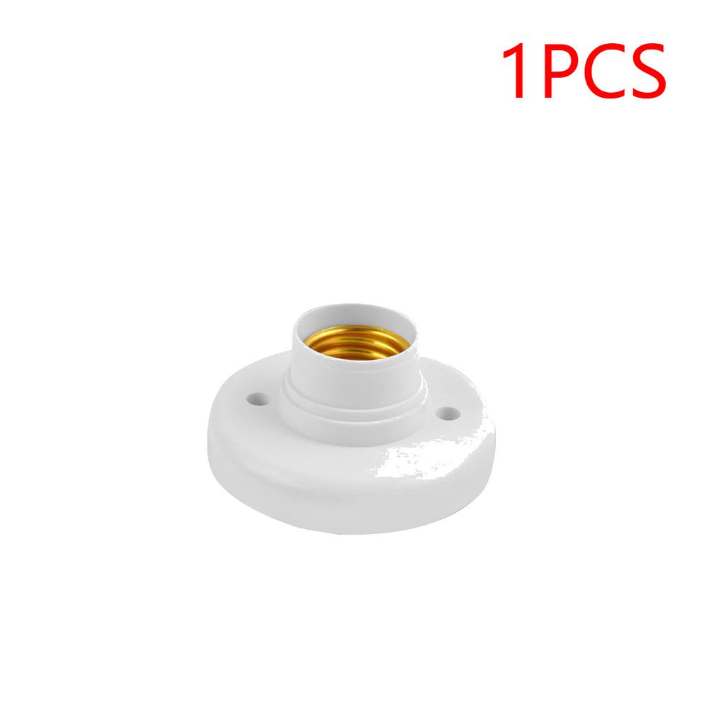 1-10PCS E27 Screw Cap Socket Ceiling Light Lamp Bulb Fixing Base Stand White Gold Light Bulb Holder Lamp Socket For Home 6A