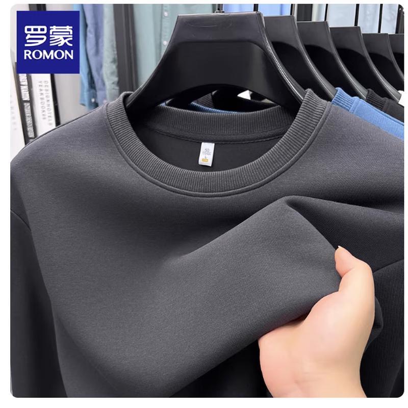 Luomon Men's Casual Round Neck Long Sleeve Sweatshirt