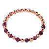 Neues Nischenarmband, Schmuck, Design mit natürlichem Kristallarmband, goldener Granat, Naturarmband, Kupferperlen.
