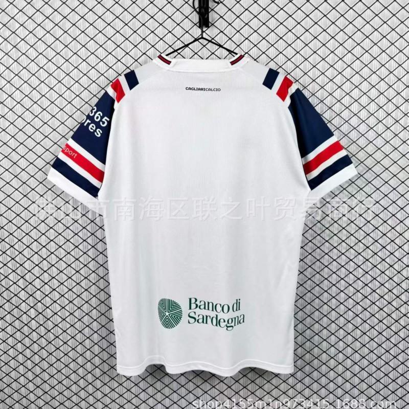 Cagliari 26-27 Away Soccer Jersey Short Sleeve Mens Football Kit Winter