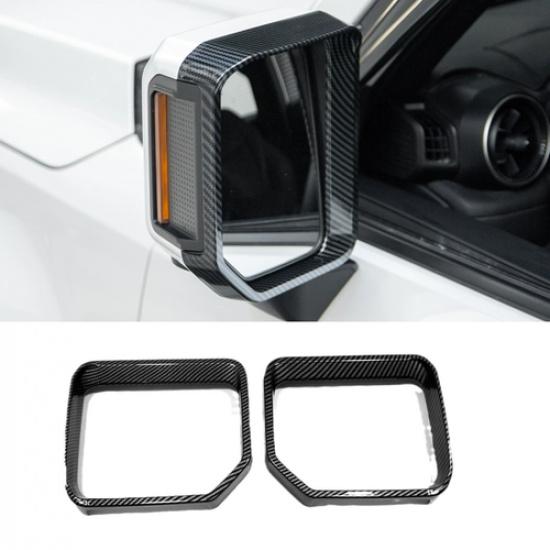 For Toyota Land Cruiser 2024 2025 Carbon Fiber Mirror Rain Eyebrow Cover