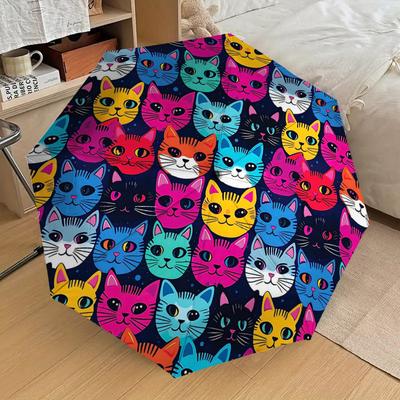 1pc Cat Pattern Pattern Umbrella Design Automatic Opening and Closing Umbrella, High-quality Travel Umbrella, Lightweight and Portable, -88