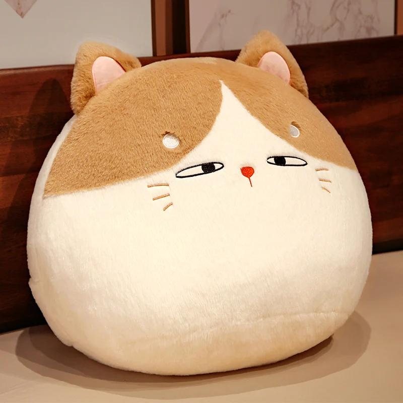 30/50cm Stuffed Soft Animal Kitten Plush Pillow Lovely Cartoon Cat Dolls Toys Kawaii White Black Cat Gift for Children Girls