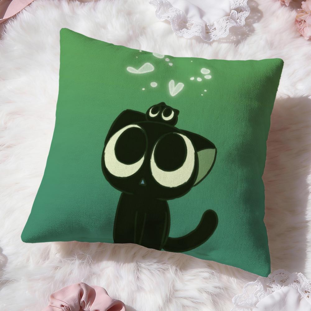cute The Legend of Hei Cushion Cover Premium Comfort Reversible Pillow Cove -Two in One Design for Any Room & Car Interior