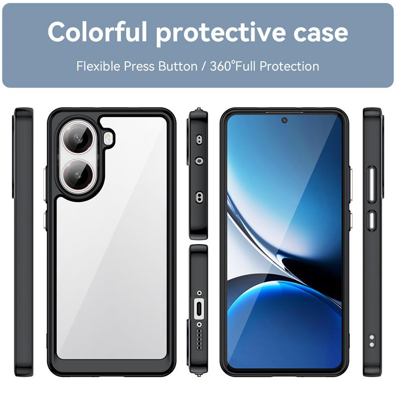 For Xiaomi Poco X7 Pro Case Poco X7 5G Cover TPU Border Acrylic Backplane Bumper Protective Phone Cases On Poco X7 Pro Funda