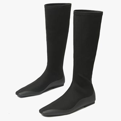 ST Threesome, Negatieve Druk Skinny Leg | Originele Benen Laarzen Sport Onderstuk Elastische Laarzen Been Skinny Laarzen Platte Laarzen Vrouwen