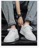 Men's Thick-Soled Black Low-Top Sneakers - Autumn Wear-Resistant, Soft-Soled, Versatile, Height-Boosting & Trendy Footwear for Students.