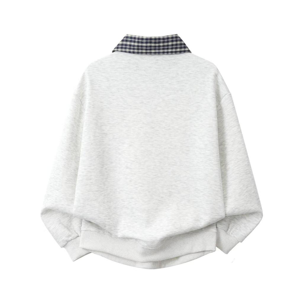 Plaid Patchwork Lapel Hoodie - Unisex, Youthful & Versatile, Academy Style