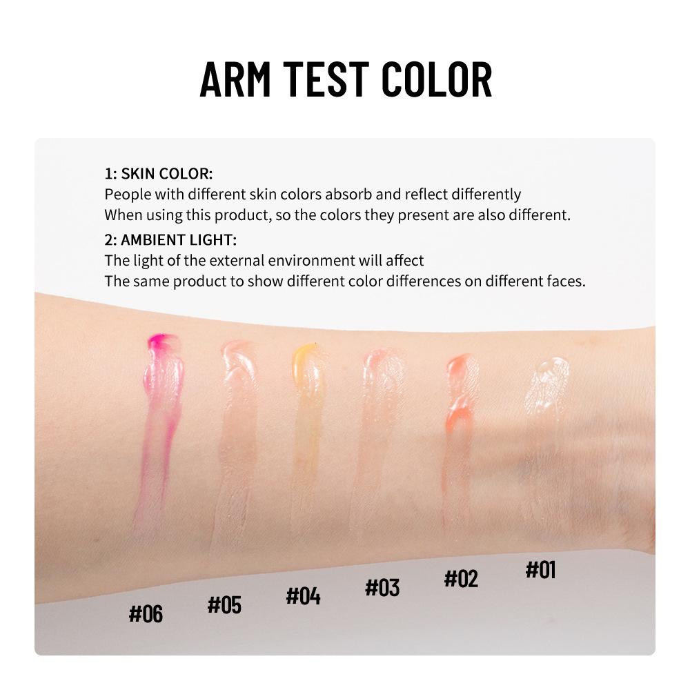 Perlmuttfarbener Feuchtigkeitsspendendes Feuchtigkeitsspendendes Wasser Leichter Transparenter Lippenlack Lipgloss Natürlicher Langanhaltender Spiegel Glanz Farbiger Lippenlack
