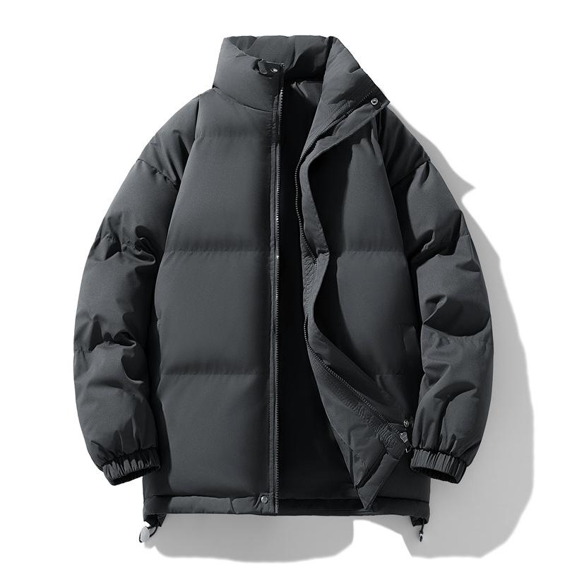 Solid Color Versatile Cotton Jacket for Women, Autumn and Winter Korean Style Trendy Loose and Thick Men's Casual Couple Cotton Jacket
