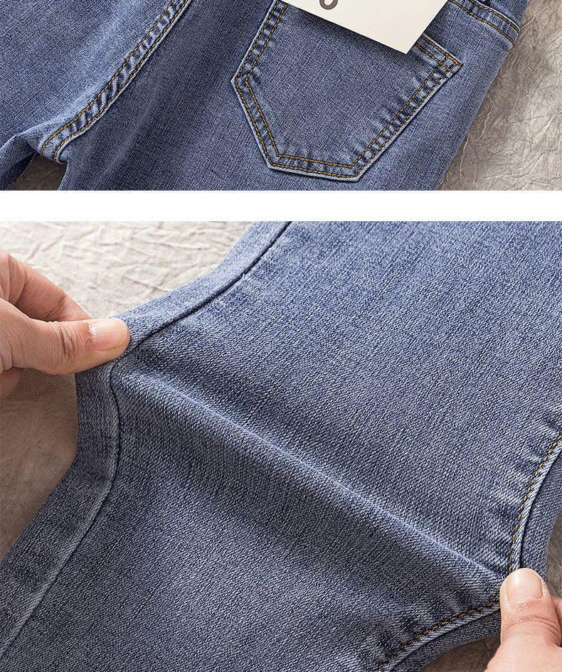2025 Spring/Autumn Women's High-Waisted Skinny Jeans - Korean Style, Plus Size, Long Pants for Students