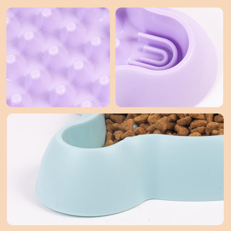 New dog slow food bowl anti-knock dog food bowl cat bowl non-slip at the bottom of the eating utensils pet food basin anti-choke bowl dog bowl