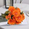 Valósághű mesterséges krizantém csokor, öntözés nélkül, hamis krizantém virágok otthoni esküvői dekoráció