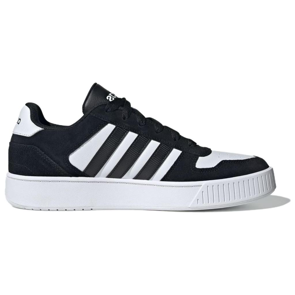 Adidas Neo D-Pad Leather Comfortable Versatile Non-Slip Wear-Resistant Low-Top Skate Shoes Unisex Sneakers Black JR8328