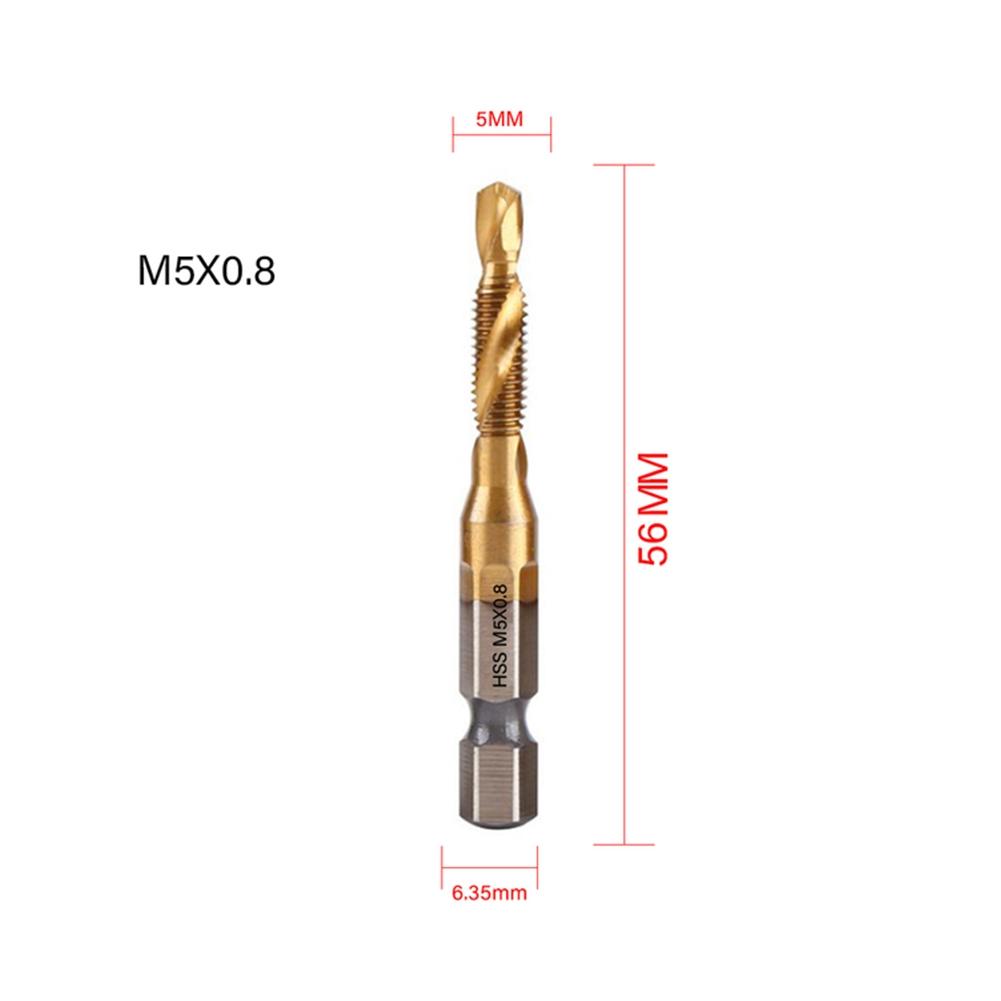High Quality Plated Hex Shank Tap Drill Bit for Precise Threaded Holes