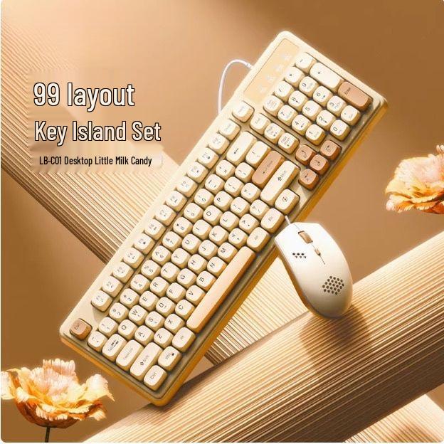 Wired Backlit Silent Keyboard & Mouse Set for Desktop, Laptop, Office, or Gaming