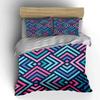 Geometric Neon Pattern Bedding Bedding Duvet Cover Set Duvet Cover Pillowcases (1 * Duvet Cover 2 * Pillowcases, Without Duvet Insert)