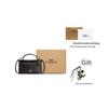 Coach Rainer 18 Logo Zip Closure Faux Leather And Cowhide Handbag Small Women handbags Brown Black CEO23-IMXAQ