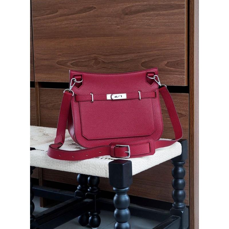 High End Half Wax Thread Layer TC Cowhide Gypsy Bag 28cm Bag Women's Single Shoulder Crossbody Bag