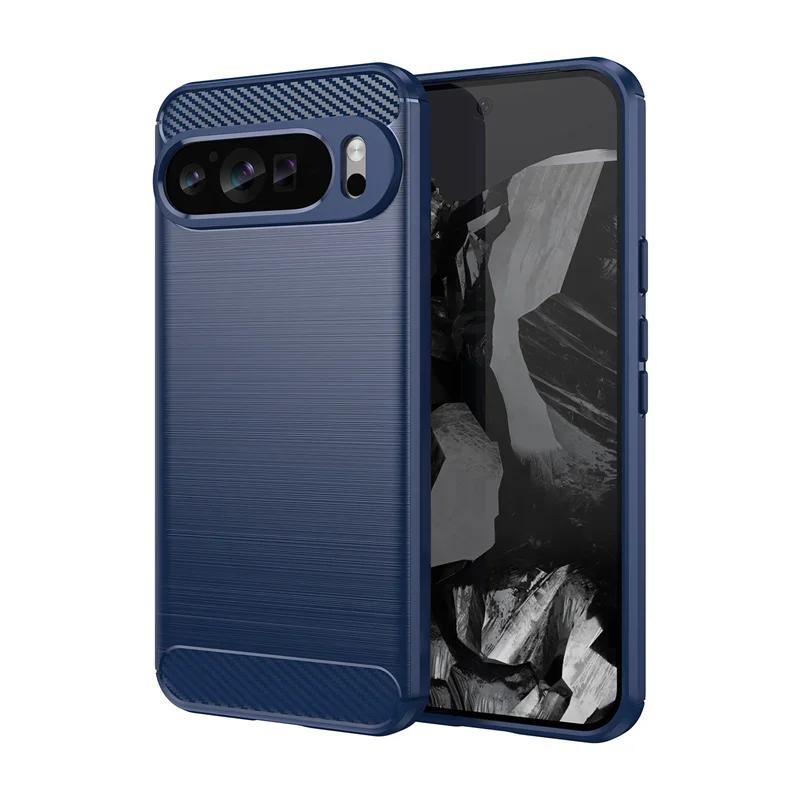 

Business Ultra Slim Smooth-Touch Carbon Fiber TPU Case For Google Pixel 10 9 Pro XL 8 7 6 A Pro Anti-Drop Bumper Protector Cover Google Pixel 10