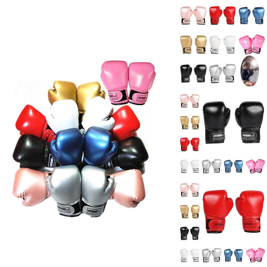 Stilvolle und strapazierfähige Sutent Glitzer Kinderboxhandschuhe Perfekt für Kampfsportverteidigung Gold Silber)