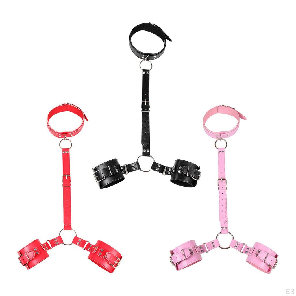 Neck to Wrist Bondage Bdsm Restraints Kit Sex Toys SM Play Games Adjustable