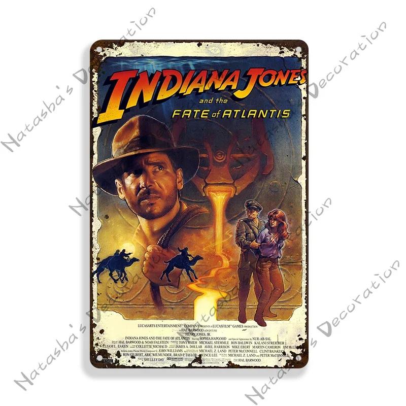 Movie Jurassic Park Metal Tin Sign E.T. Metal Signs Poster JAWS Vintage Poster Old Decorative Plate Metal Plaque Wall Plate