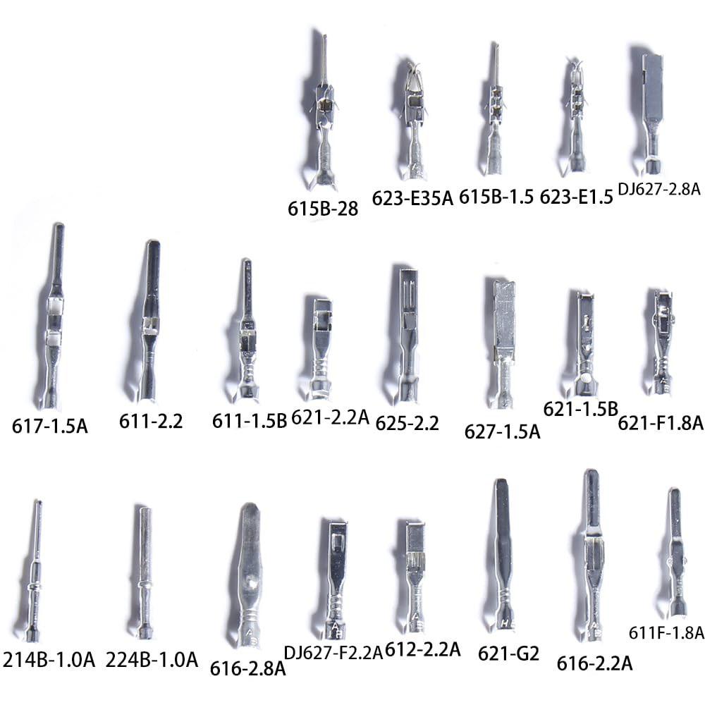 Connector Pins Crimped Terminal Car Kit Electrical 1/1.5/1.8/2.2/2.8/3.5mm Atv Wire Removal Non-Insulated Plug Male Female