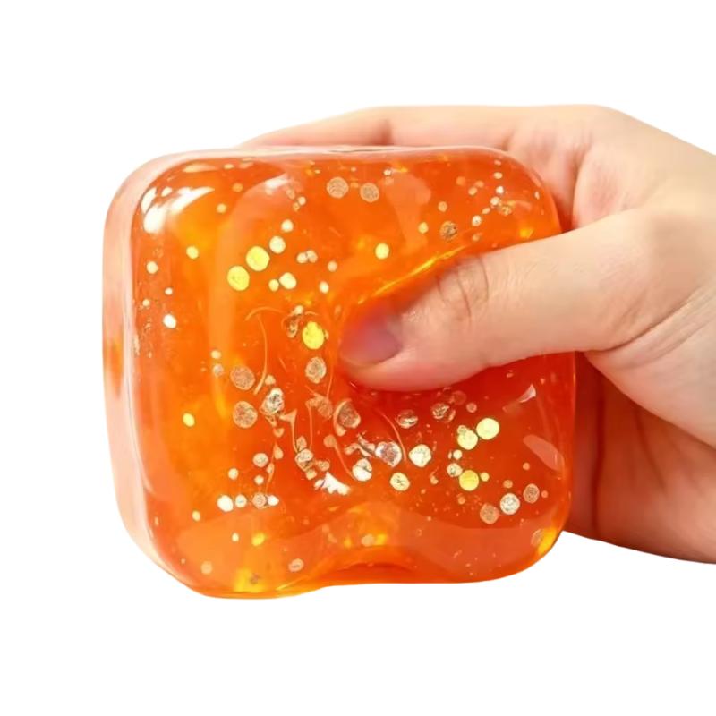 Schylling NeeDoh Araignée Citrouille Cube Orange Halloween Jouet Squishy Doux Extensible Sensoriel Fidget ADHD Jouet Anti-Anxiété
