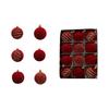 Christmas Ball Red Flocking Painted Ball Christmas Tree Decoration Hanging Ball 12 6cm Christmas Flannel Ball