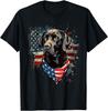 Black Labrador Retriever Shirts USA Flag Lab Dog Lover Gifts T-Shirt Unisex T-Shirt