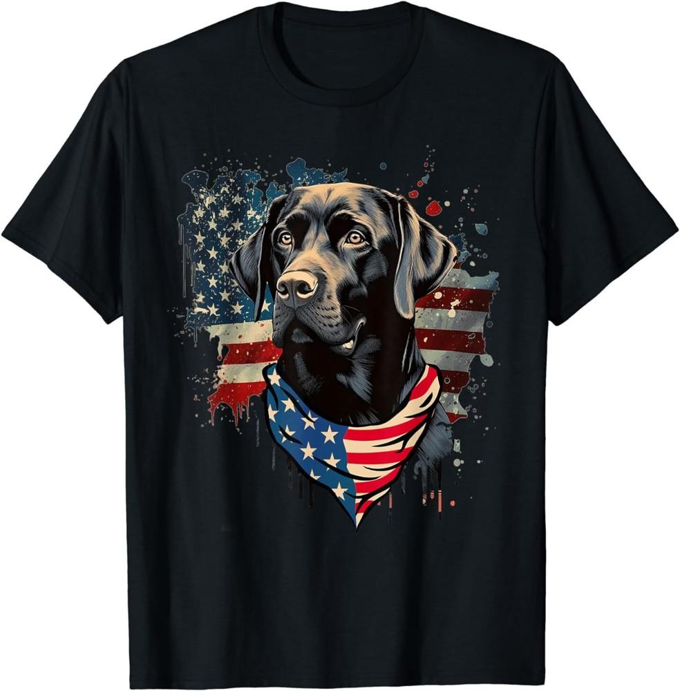 Black Labrador Retriever Shirts USA Flag Lab Dog Lover Gifts T-Shirt Unisex T-Shirt S