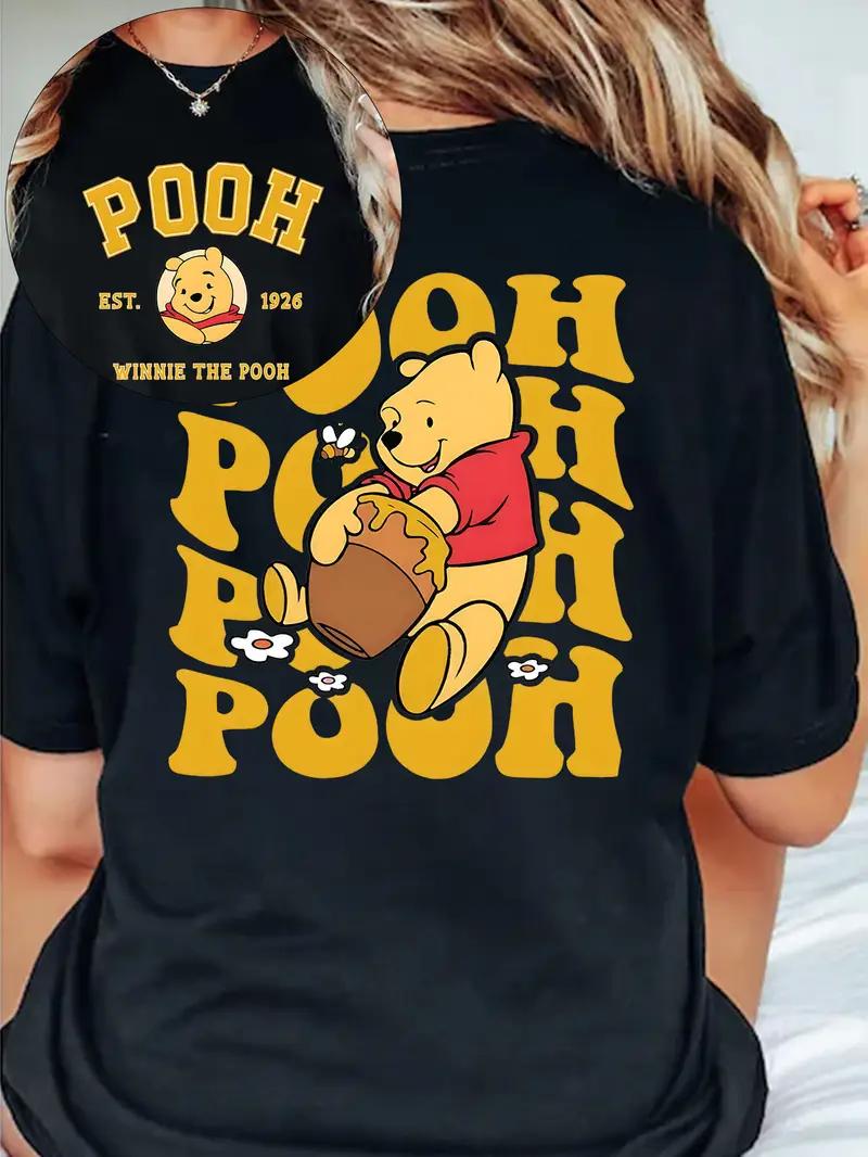 

Модна унісекс футболка Winnie The Pooh для пар, повсякденна, бавовняна, вільна, для пари, унісекс, унісексs, літня мода, Медвідь 4XL