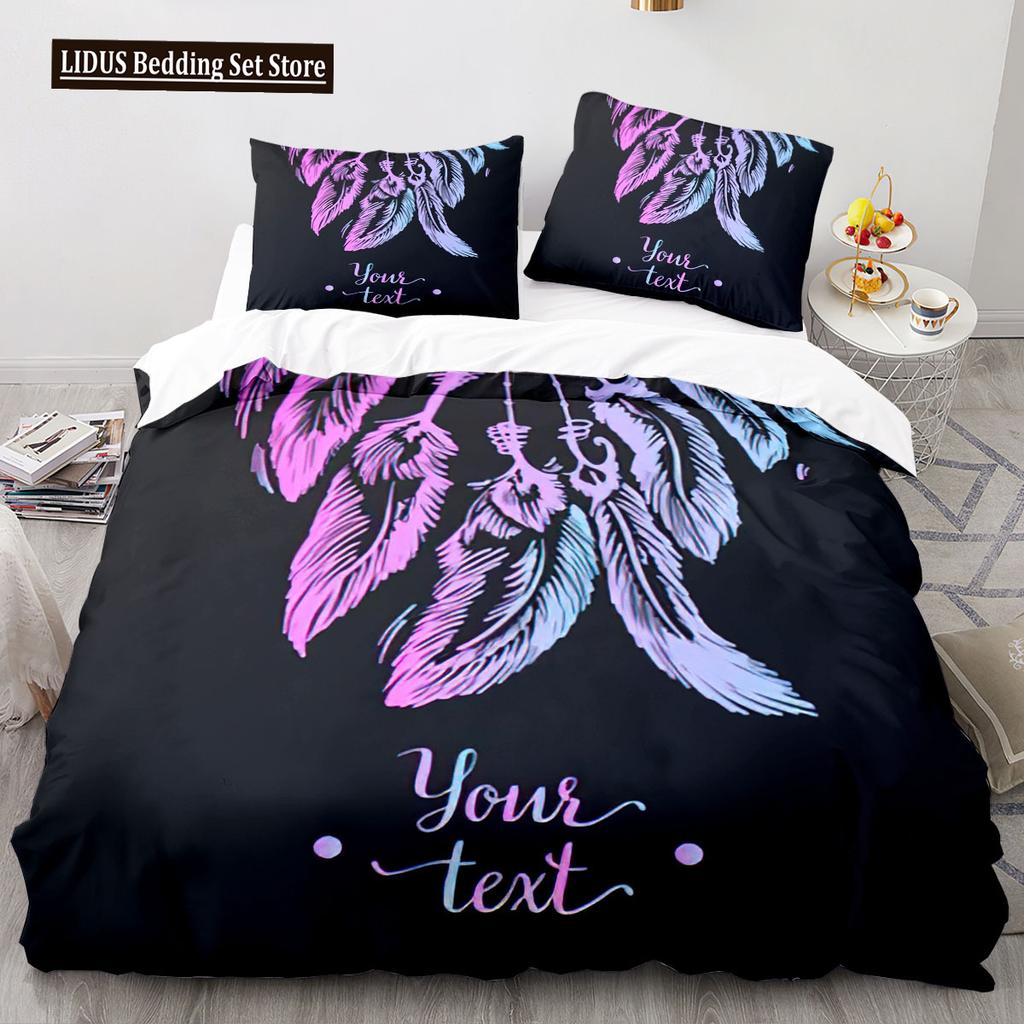 Dreamcatcher Duvet Cover Set 3D Print Feather Sun Moon Polyester Comforter Cover King Queen Twin Full Size For Kids Boys Girls