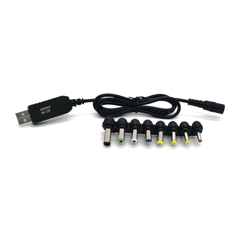 USB 5V į DC9V 12V Maitinimo Kabelis Maršrutizatoriams Garsiakalbiui USB į DC5.5x2.5mm 8 Adapteriai Įkrovimo Kabelis Maitinimo Laidas