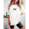 Women'S Casual Crew T-Shirt Sleeve Solid Color with White Length Summer Top Everyday Tshirt Casual Clothes