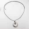 Black Leather Water Bottle Pendant Necklace - Versatile, Chic Accessory for Women